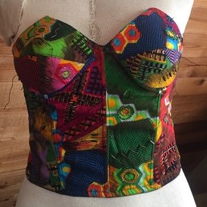 Vintage Sebatu Designer Bustier 1980’s Hand Beaded